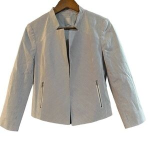 Halogen Blazer - Womens Size Medium Petite - White and Black